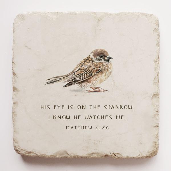 Matthew 6:26 Stone- His eye is on the sparrow