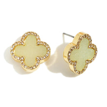 Load image into Gallery viewer, Cecily&#39;s Sparkling Clover Studs
