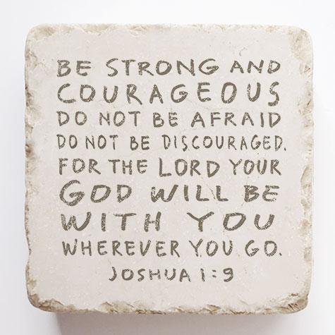 Joshua 1:9 Stone