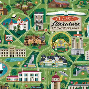 Classic Literary Locations Map Puzzle