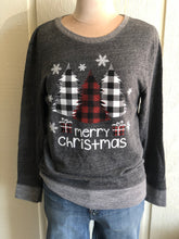 Load image into Gallery viewer, SALE-Merry Christmas Patched Crewneck Sweatshirt
