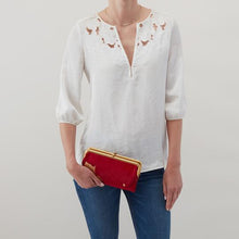 Load image into Gallery viewer, Lauren Clutch Wallet in Gold Leaf Cow Hide
