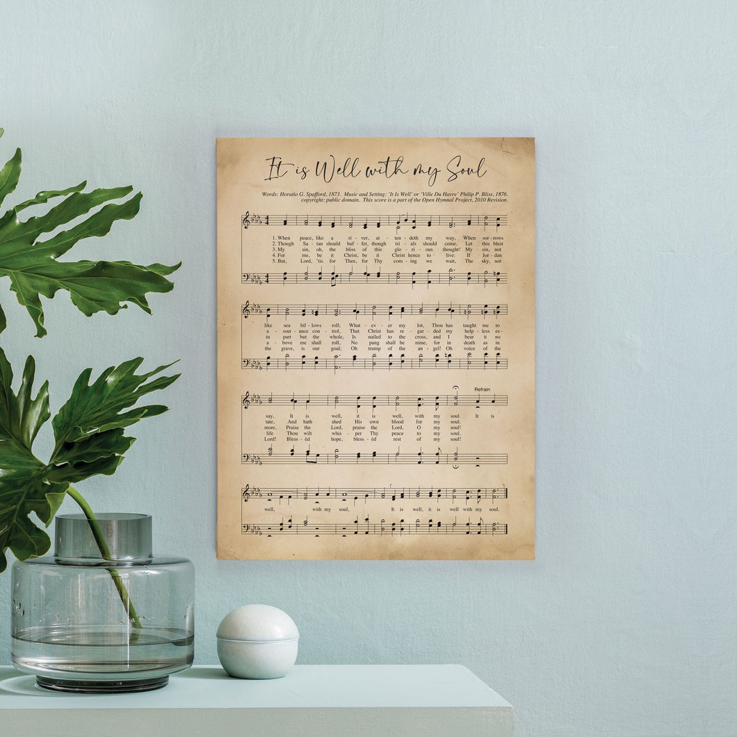 It Is Well Hymn Wall Decor