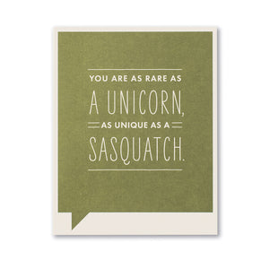 You are as Rare as a Unicorn -- Just for Laughs Cards