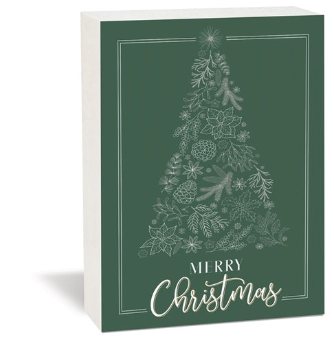 SALE- Merry Christmas Wood Block Decor