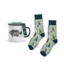 Load image into Gallery viewer, Gone Fishing&#39; Mug &amp; Socks Gift Set
