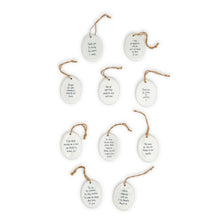 Load image into Gallery viewer, Sweet Sentiment Oval Ornaments
