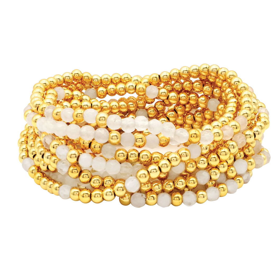 Gold & Crystal Stone Bracelets