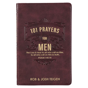 101 Prayers for Men  Leather Gift Book - Psalm 145:18
