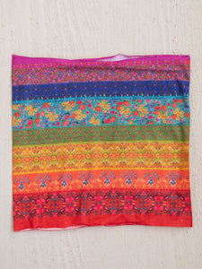 Half Boho Bandeau in Rainbow Border