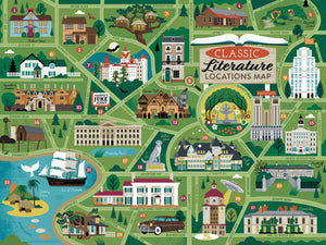 Classic Literary Locations Map Puzzle