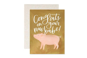 Baby Pig Greeting Card