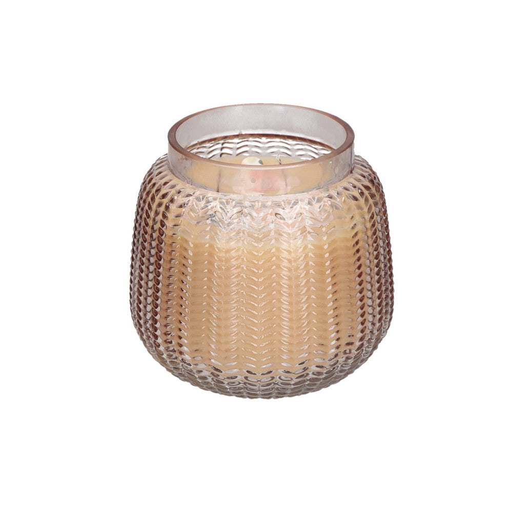 Sweet Grace Collection Large Pink Faceted Candle #034