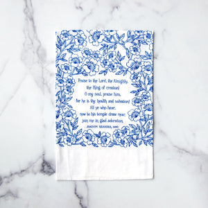 Praise to the Lord- hymn tea towel