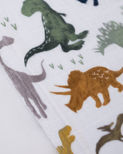 Dino Friends Cotton Percale Crib Sheet