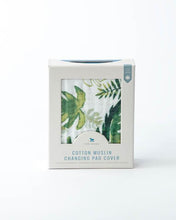 Load image into Gallery viewer, Tropical Leaf Cotton Muslin Changing Pad Cover
